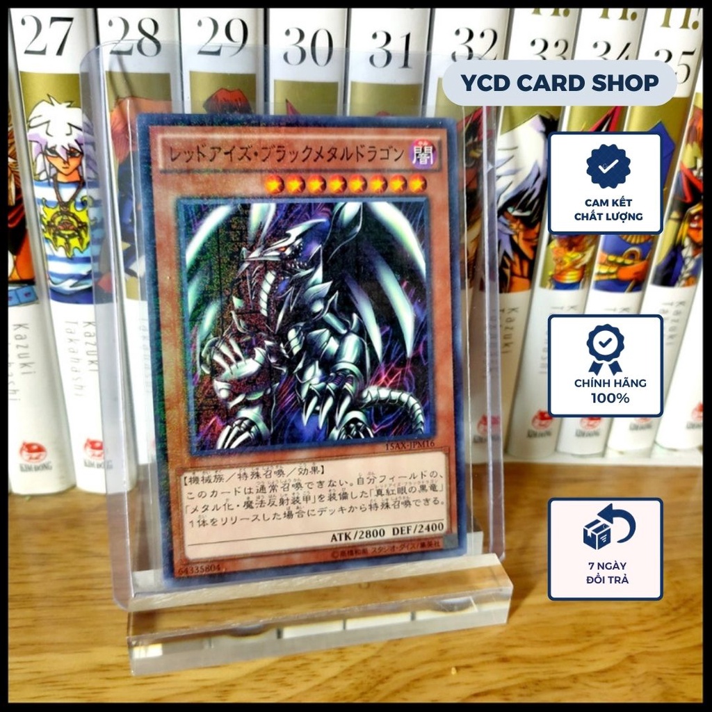 Thẻ bài Yugioh Chính Hãng Red-Eyes Black Metal Dragon (OCG)- Millennium Rare