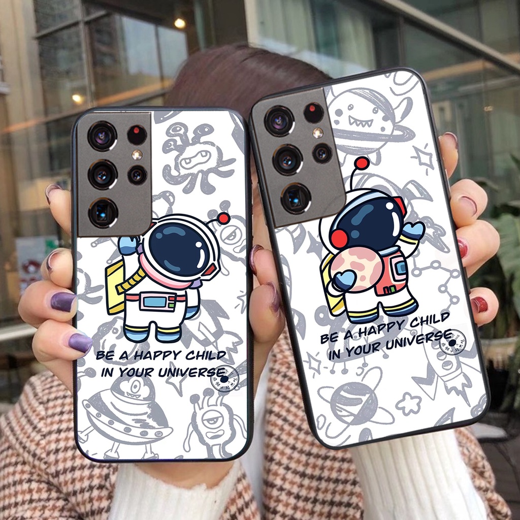 Ốp lưng Samsung S21 - Samsung S21 Plus - Samsung S21 Ultra - mẫu phi hành gia vũ trụ cute đáng yêu giá siẻuer
