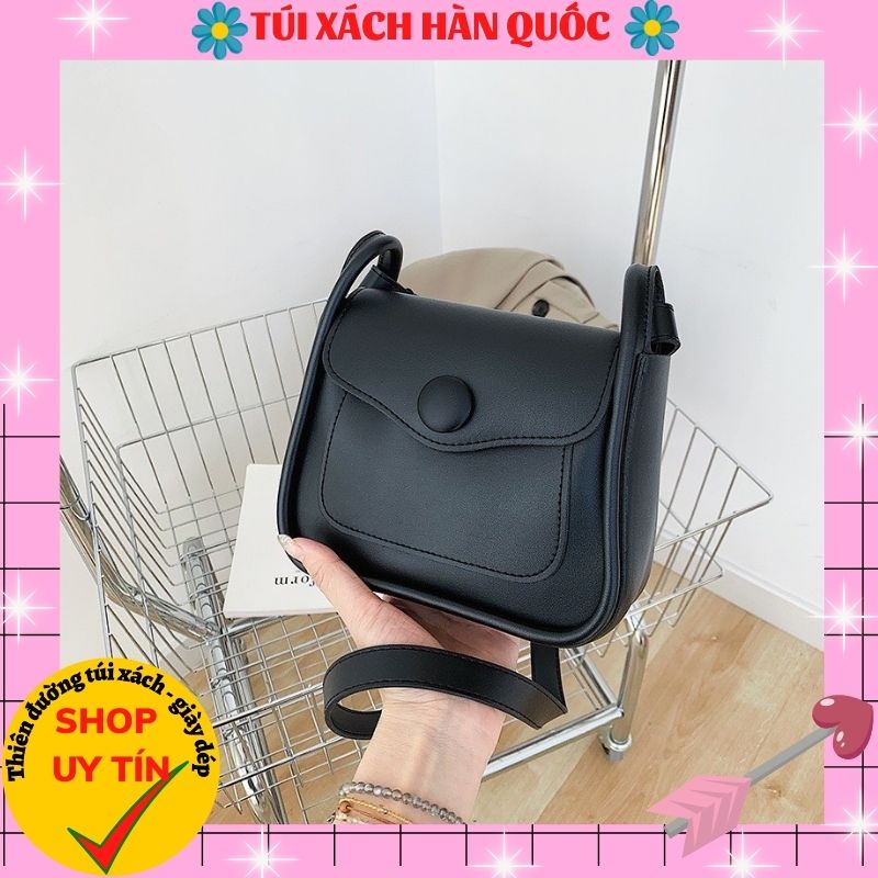 Túi đeo chéo nữ kẹp nách đeo vai cúc bấm phong cách Hàn Quốc HQ 225
