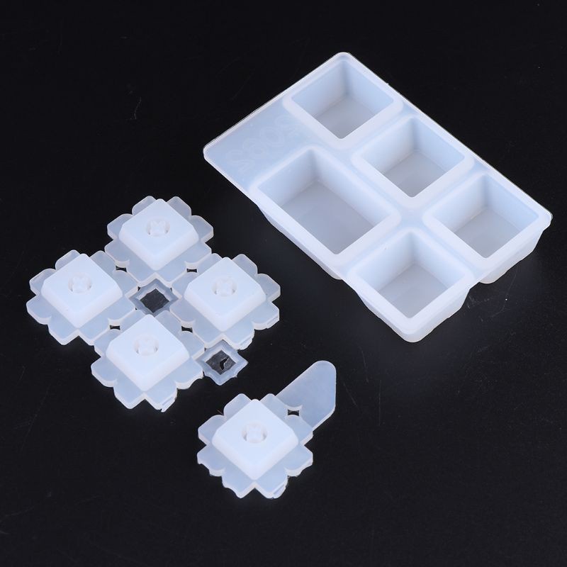 1 Bộ Khuôn Silicone Làm Nắp Bàn Phím Cơ Thủ Công Bằng Epoxy Uv