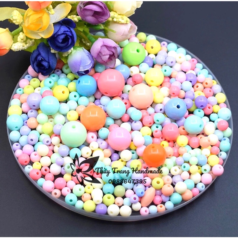 10g charm nhựa nhiều màu làm vòng DIY