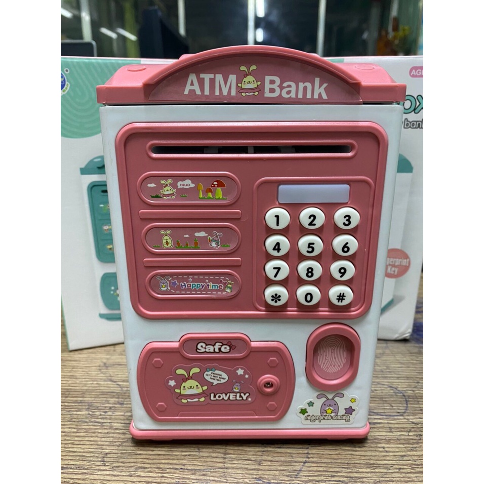 Két sắt vân tay điện tử mini tiết kiệm tiền - Siêu dễ thương - Quà tặng cho bé