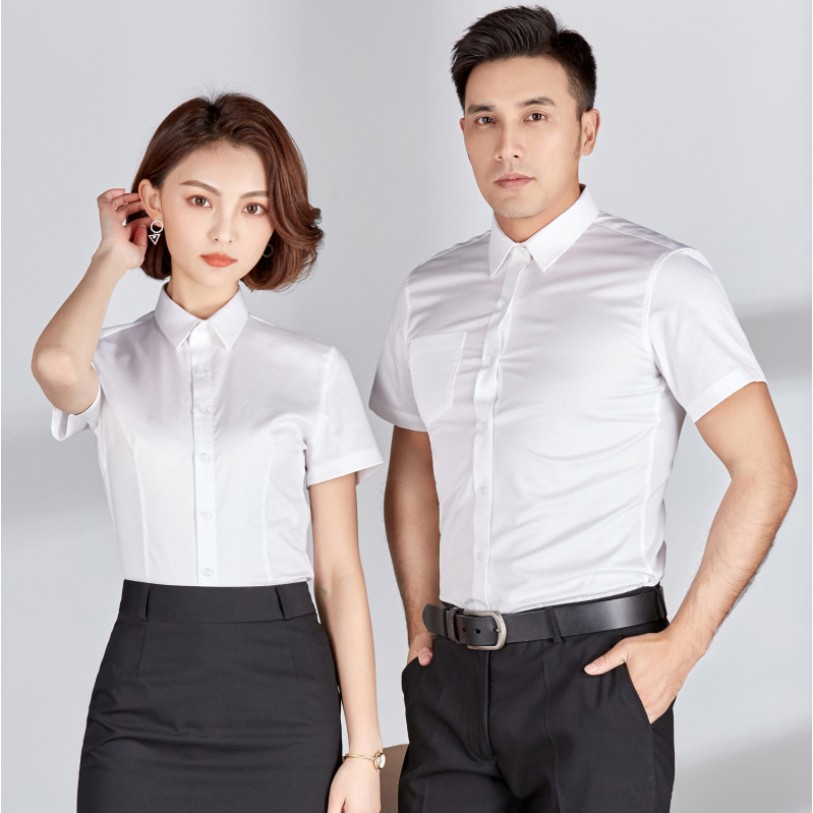Áo sơ mi Nữ ngắn tay, chất liệu dày dặn thiết kế thời trang công sở, màu sắc trẻ trung năng động