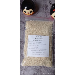Hạt mè TRẮNG - Hạt Vừng TRẮNG [Túi 100g]