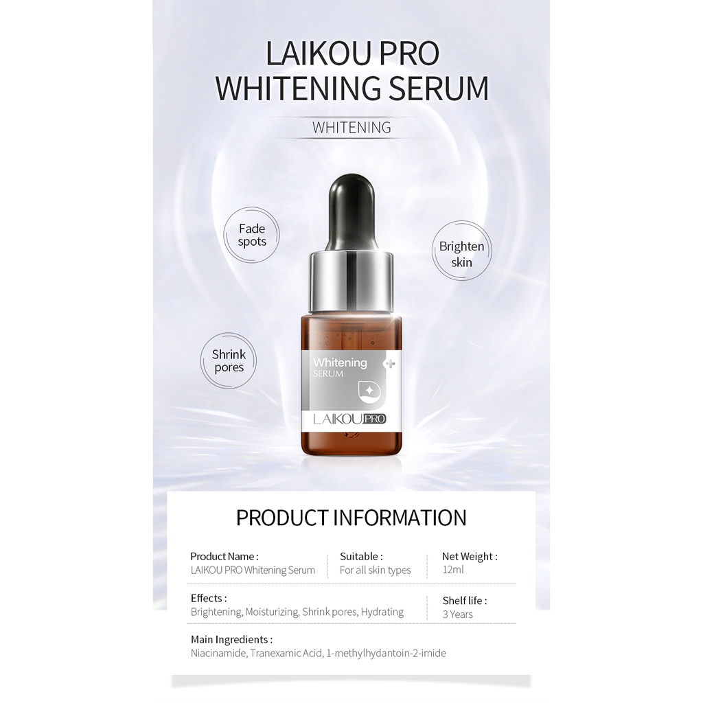 LAIKOU PRO Whitening Serum Brighten Skin Tone Moisturizing 12ml