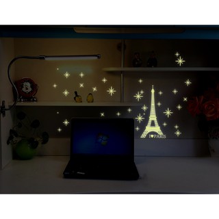Decal trang trí Tháp Paris - Dạ quang