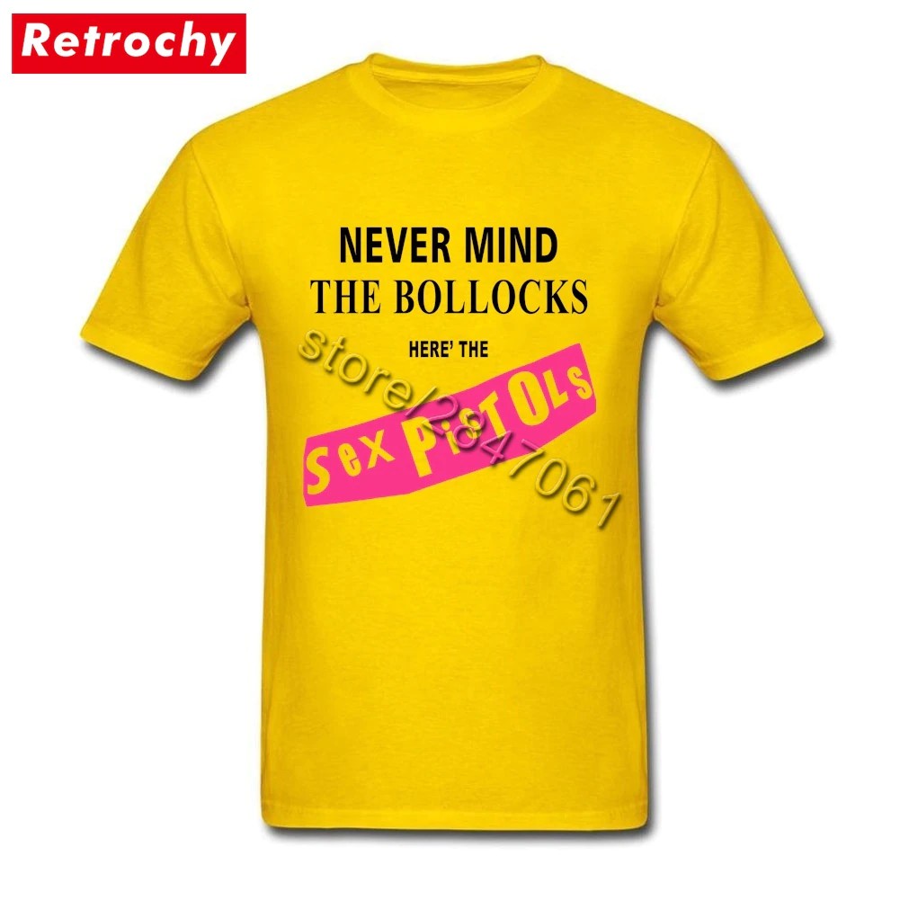 Áo nam phổ biến màu vàng Vương quốc Anh Súng lục tình dục Không bao giờ quan tâm đến Bollocks Crazy 