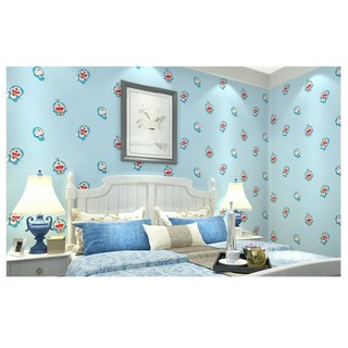 1m Giấy dán tường sẵn keo khổ 45cm Doraemon đẹp