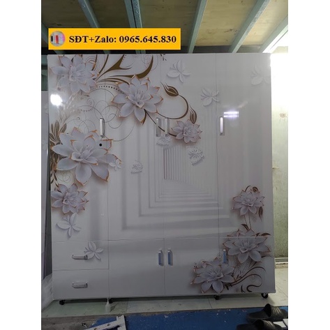 Tủ Nhựa Đài Loan 4 Cánh In 3D 447