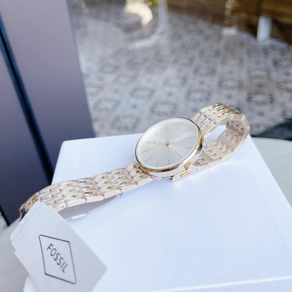Đồng hồ nữ Fossil Hutton BQ3464	màu gold ⚜️Hàng Authentic⚜️