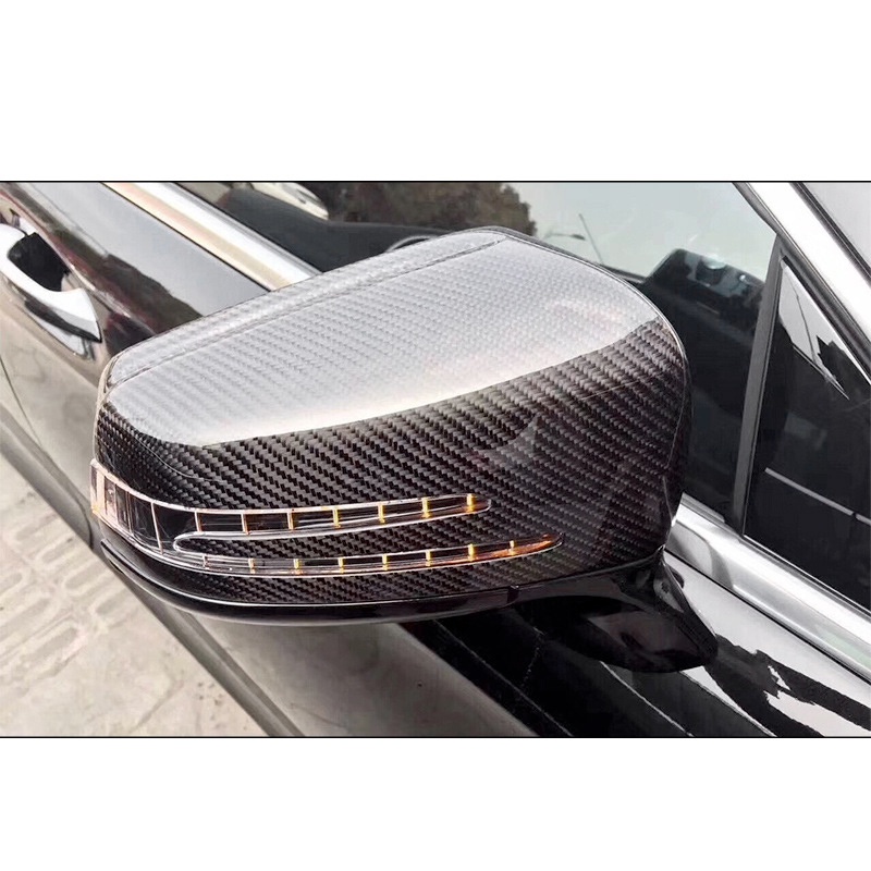 Vỏ gương chiếu hậu bằng sợi Carbon Vỏ gương bên cho Mercedes Benz W218 W221 W246 W117 W204 A45 S C 63 AMG