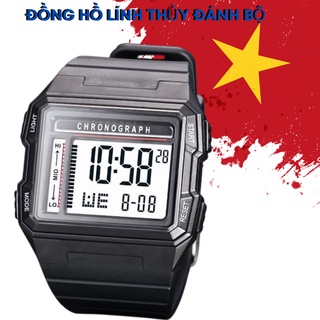 Đồng hồ Nam Lính Thủy Đánh Bộ Thể Thao,Chống Thấm Nước LED Báo Động,Kỹ Thuật Số Đeo Tay