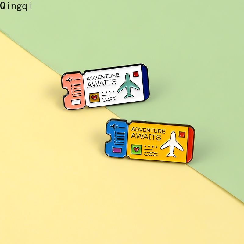 Ghim cài áo MISS ZOE hình vé máy bay hoạt hình đáng yêu