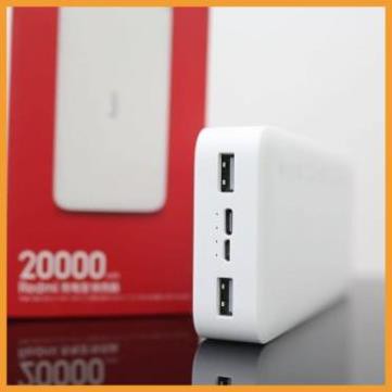 Pin sạc dự phòng Xiaomi Redmi 20000mah ☢️MẠI DÔ☢️ PB200LZM -power bank, quick charge 2 inputs,1 đổi 1