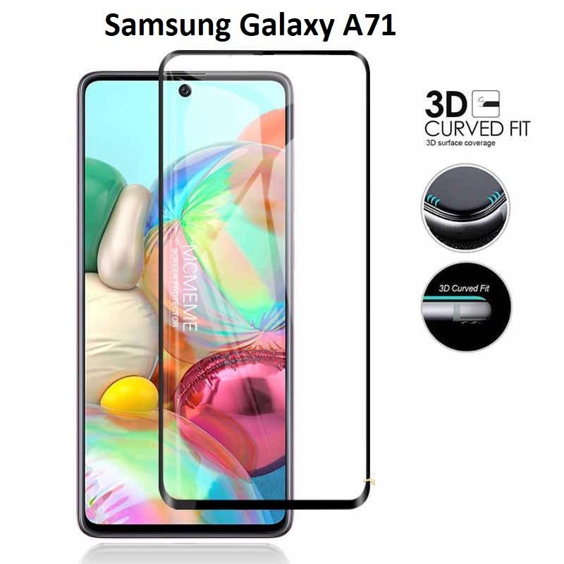 Tặng móc treo keo 3M [SAMSUNG GALAXY A71 hoặc M51] Kính cường lực 9D FULL KEO viền Đen (vui lòng chọn mã phù hợp)