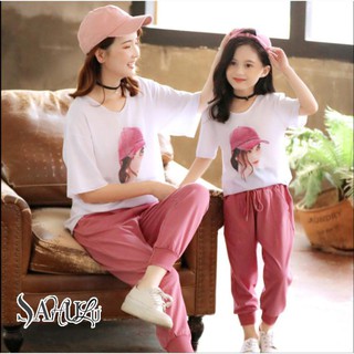 [Sản phẩm mới] Set Thể Thao Đồ Đôi Mẹ Bé Cao Cấp Màu Hồng