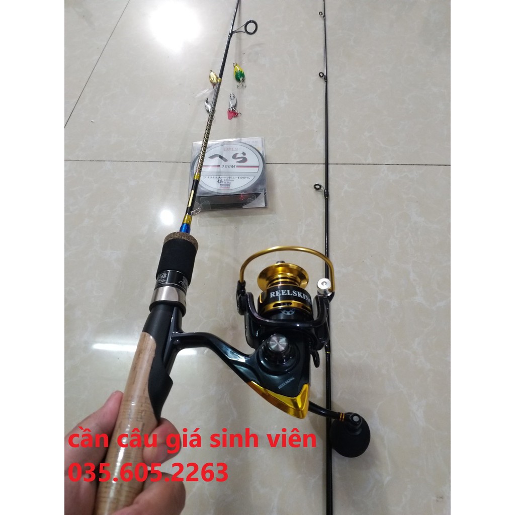 Bộ cần câu lure suối UL 1m68 chất lượng giá rẻ