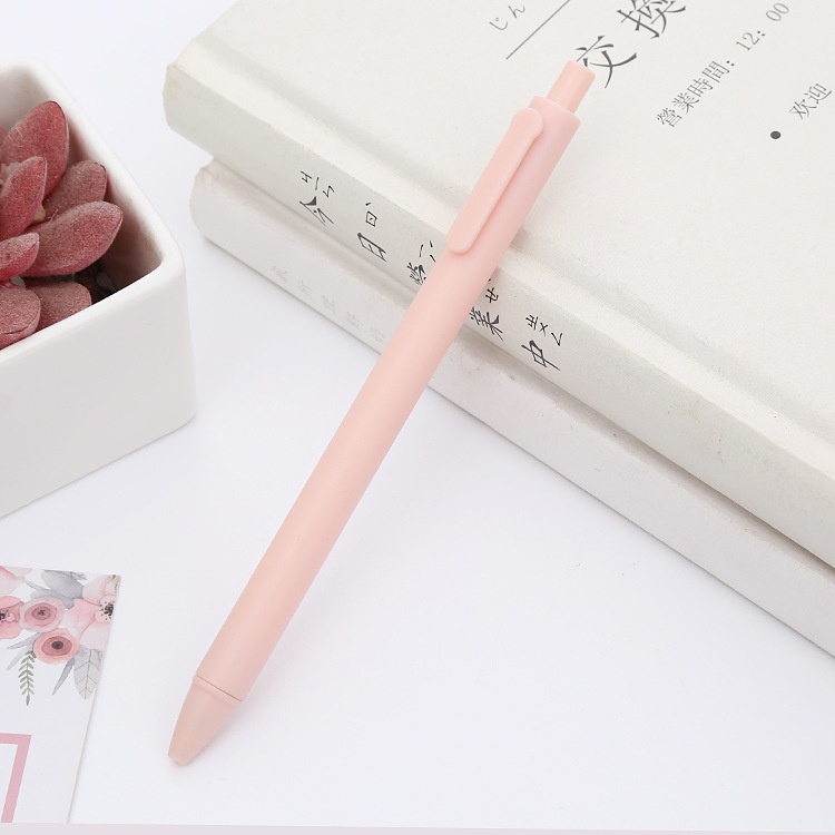 Bút Bi Bấm Mực Đen Màu Sắc Macaron Retro mẫu mới siêu xinh ROSESHOP (C30)