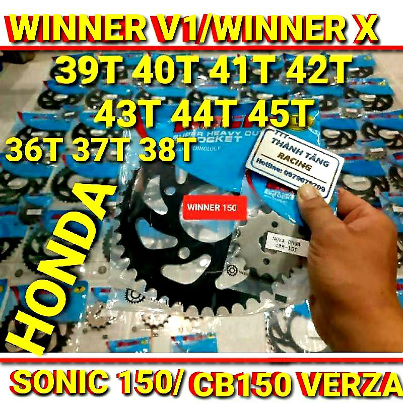 NHÔNG DĨA WINNER 150/WINNER X/SONIC 150/CBR 150 VERZA 36T 37T 38T 39T 40T 41T 42T 43T 44T 45T Nhông 13T 14T 15T 16T