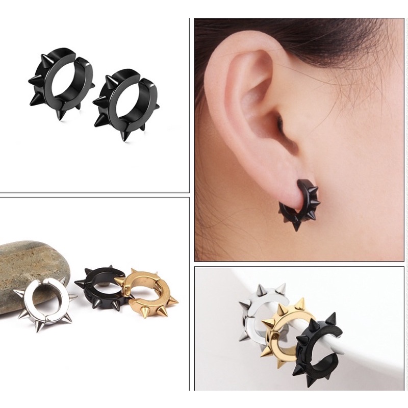 Khuyên tai gai nhọn cho nam và nữ (KT5)