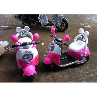 [Shopee siêu rẻ] Xe máy điện Vespa Mickey (có nhạc + đèn + còi)