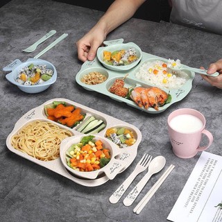 BỘ KHAY ĂN CƠM  CHO BÉ 5- 6 CHI TIẾT