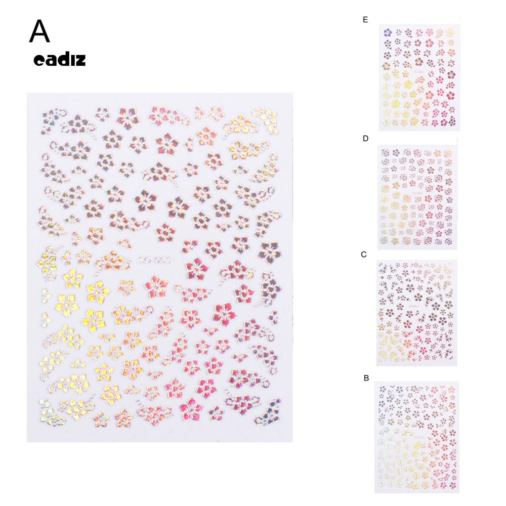 Nhãn Dán Trang Trí Móng Tay Hình Bông Hoa 3D DIY