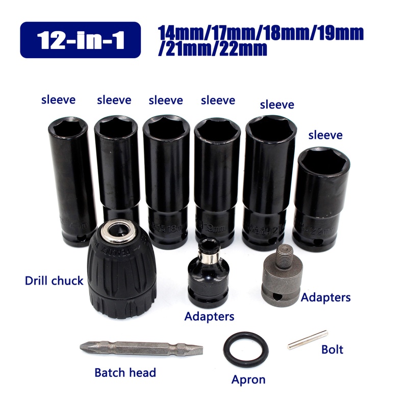 Set 12 Đầu Chuyển Đổi Mũi Khoan Điện Chuyên Dụng