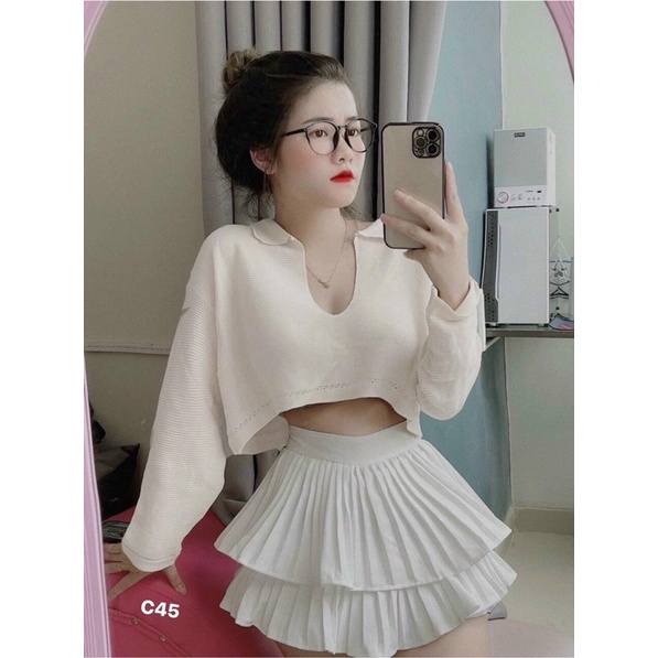 CROPTOP CỔ V SIÊU HOT