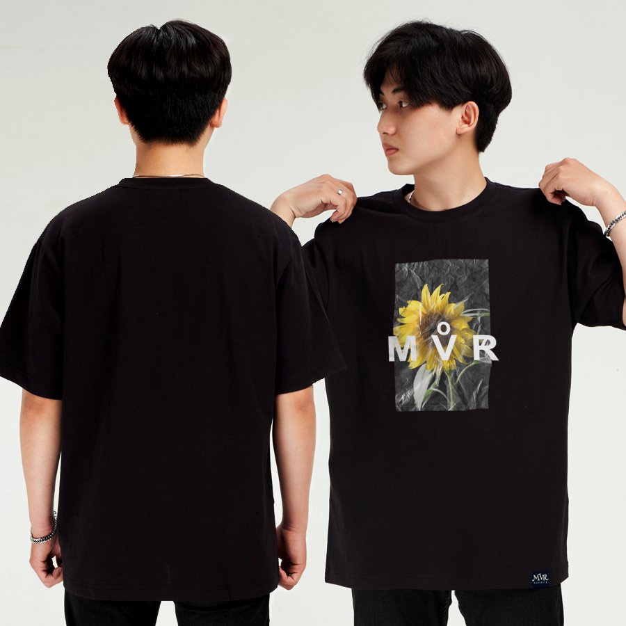 Áo Phông Thun Nam Nữ Cotton Unisex Hình 3D Hoa Hướng Dương Đà Lạt Phong Cách Vinatge Retro MVR LITH20052001