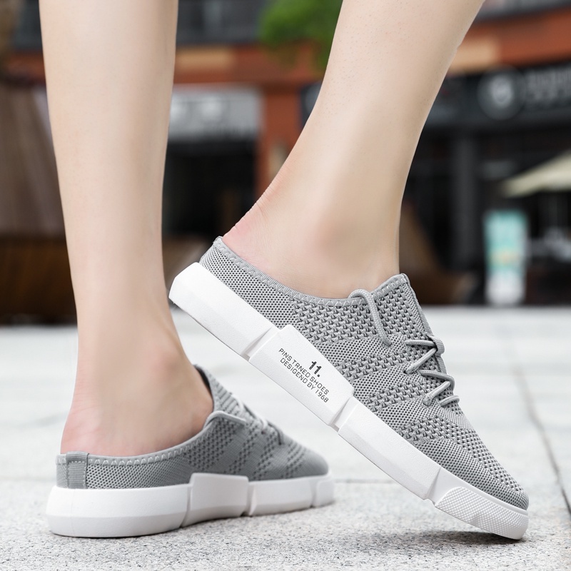 Dép Nam Quai Ngang Giày thể thao hở gót vải canvas thời trang sành điệu cho nam slippers loafer high quality 2022 Men's shoes | WebRaoVat - webraovat.net.vn