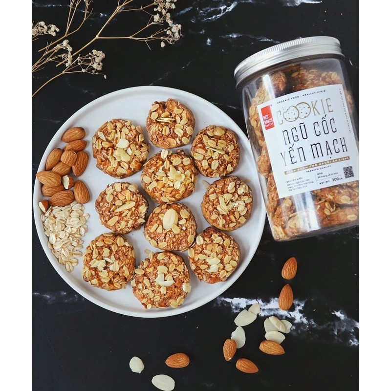 [Ăn Kiêng] Bánh Cookie Yến Mạch Hộp 250g - Thương Hiệu Gạch Đỏ