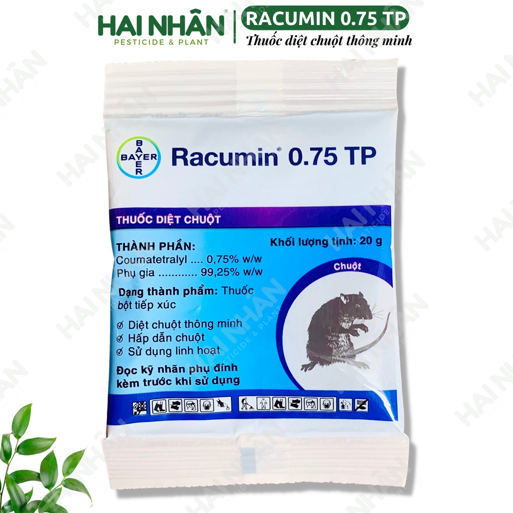 Racumin 0.75 TP thuốc diệt chuột thông minh gói 20gr - chính hãng Bayer Đức