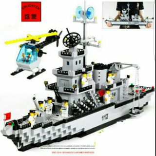 Lego enlighten 112 - tàu pháo tuần dương có bãi đáp trực thăng