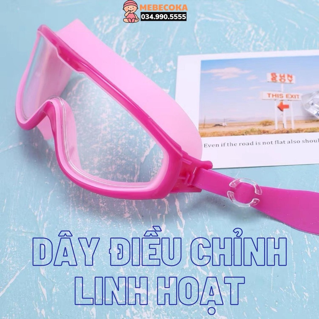 Kính bơi trẻ em CAO CẤP GÓC NHÌN SIÊU RỘNG 230º chống tia UV, chống lóa, có gioăng cao su siêu an toàn