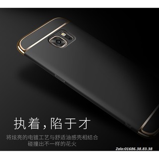 Ốp lưng 3 mảnh bóng đầu Sam sung S7 Edge (đen)