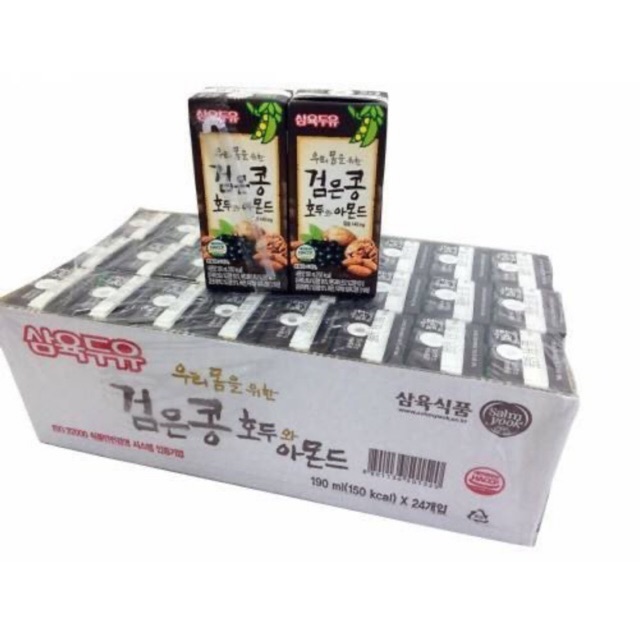 Sữa óc chó hạnh nhân đậu đen Hàn Quốc 190ml/hộp