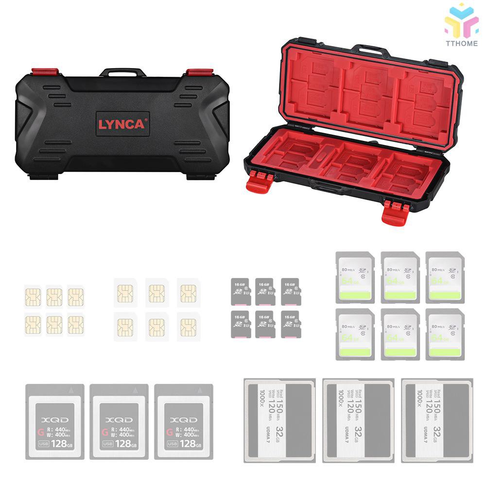 Hộp đựng thẻ nhớ T&T LYNCA KH XQD/CF/TF/MSD/SD/Micro SIM/NANO với 15 ngăn chứa chống thấm nước | BigBuy360 - bigbuy360.vn