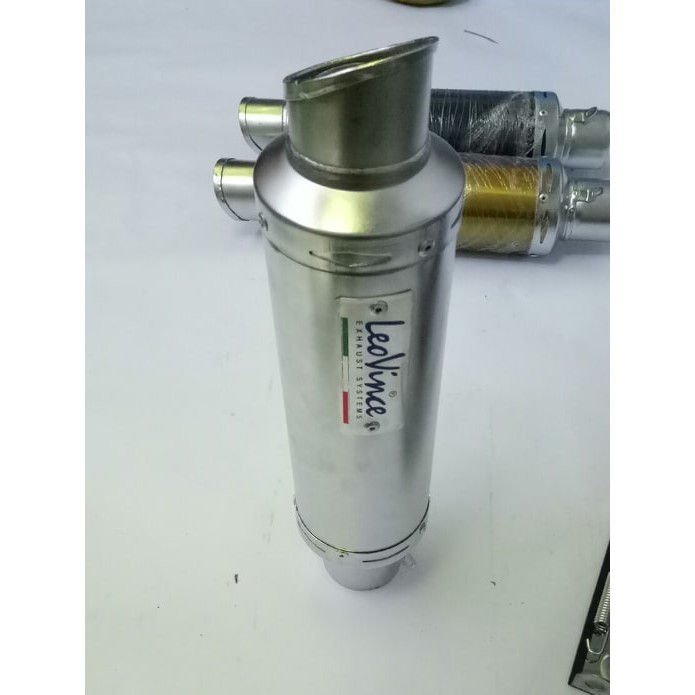 Lon pô độ leovince bạc lắp nhiều dòng xe máy. ful bát+lò so