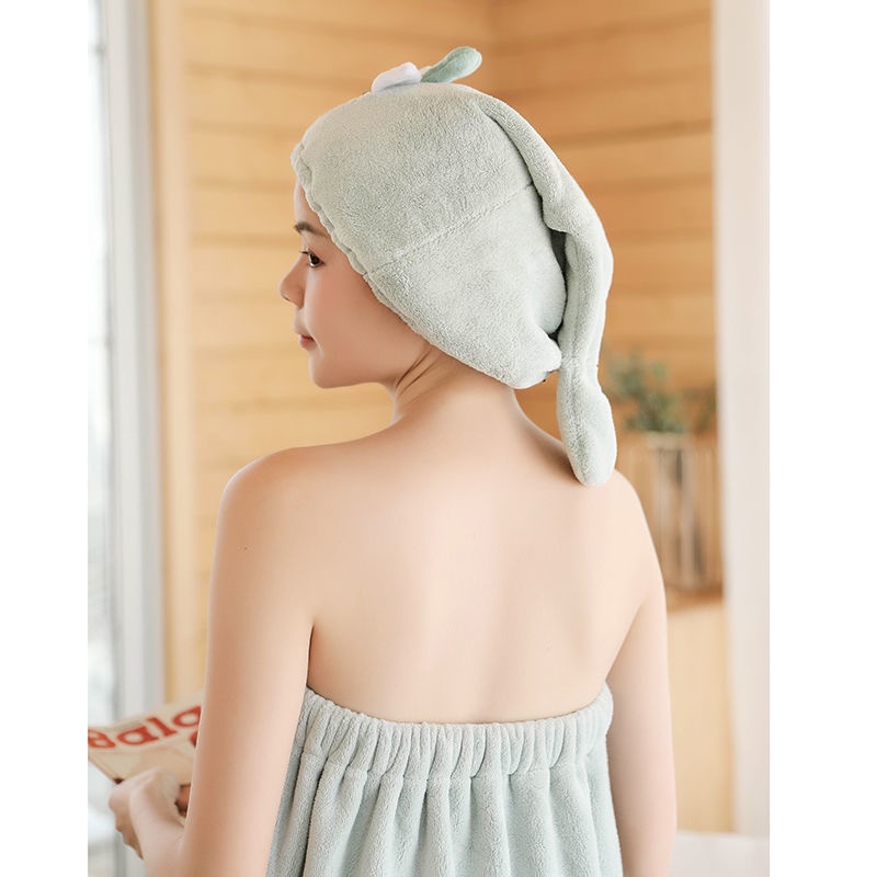 Khăn Tắm Dạng Váy Tắm Bằng Cotton Dày Dặn Mềm Mại Thấm Hút Tốt Không Xơ Vải Phong Cách Hàn Quốc Cho Nữ Sinh