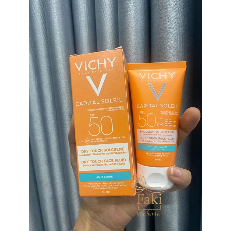 Kem chống nắng Vichy SPF 50 Kem chống nắng Vichy không gây nhờn rít 50ml