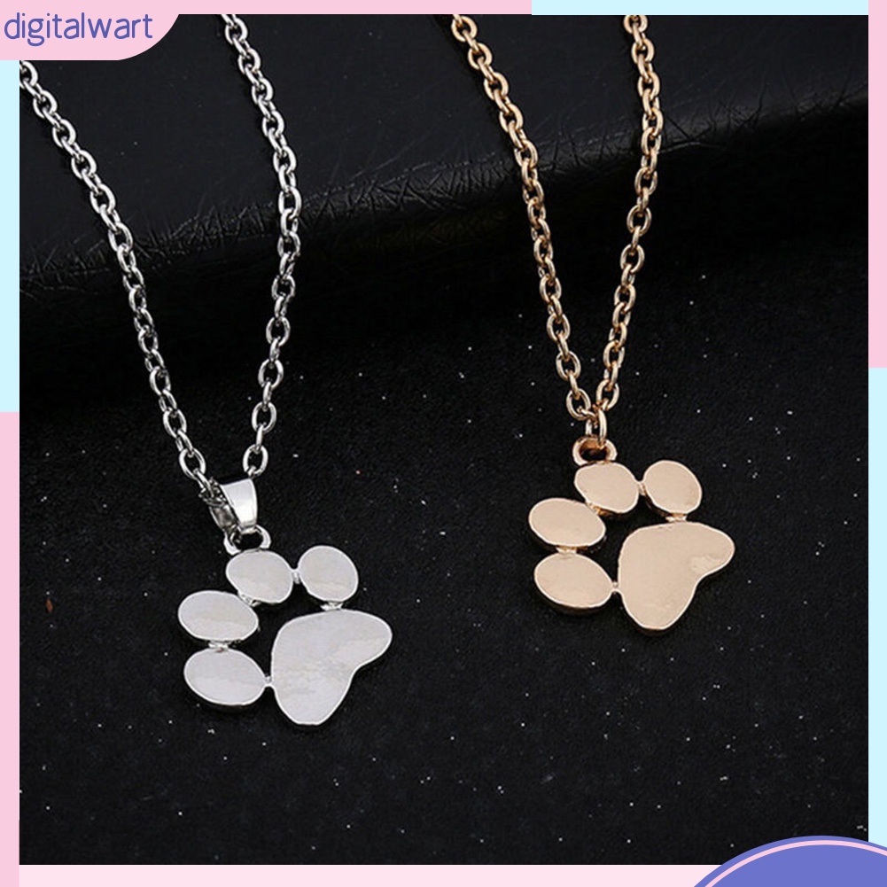 Dây Chuyền Mặt Tròn Hình Bàn Chân Thú Cưng Độc Đáo