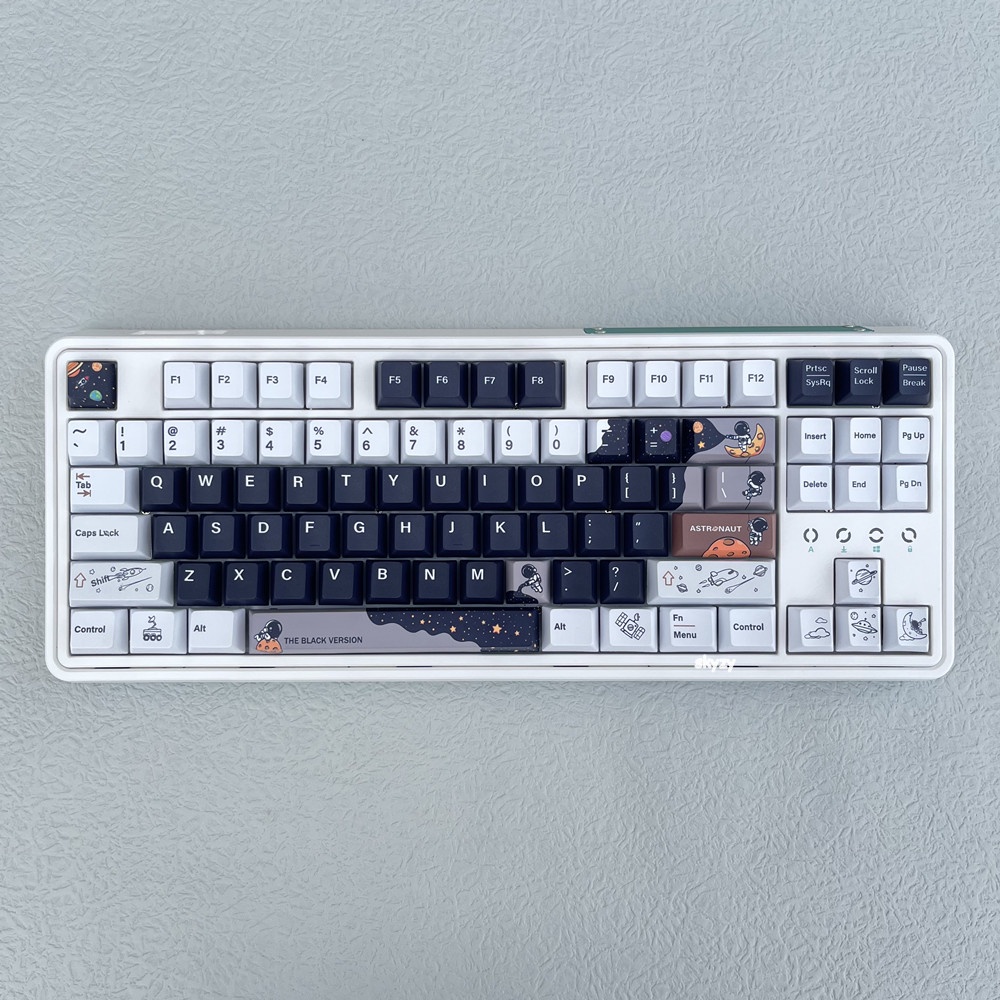 137 phím Black Astronaut Keycap Cherry Profile người không gian anime PBT DYE SUB bàn phím cơ học keycap