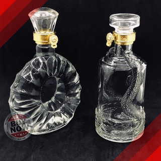 [HÀNG LOẠI 1] Combo 2 Chai Đựng Rượu 500ml Hình Rồng Nổi và Chai Thủy Tinh Đựng Rượu XO 500ml– CB-M12M25 -Topbanchaynhat