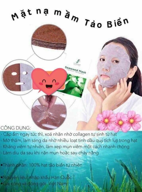 Mặt nạ Flawless hạt tảo biển - 💯💯 thiên nhiên