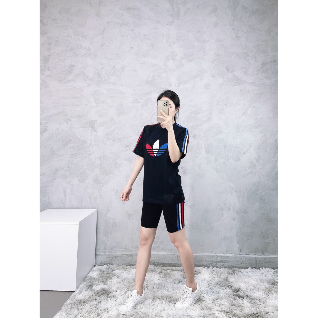 (HÀNG XUẤT XỊN) Quần das 3 sọc nhiều màu 1819 TRICOLOR LEGGING SHORT Made in Cambodia full tag code | BigBuy360 - bigbuy360.vn