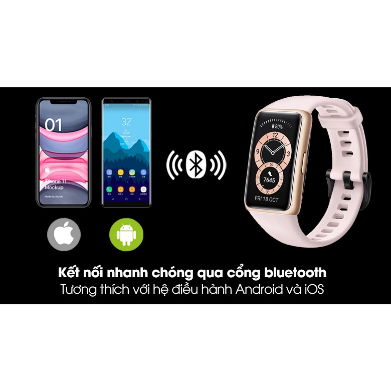 Vòng Đeo Tay Thông Minh Huawei Band 6 - Theo Dõi Sức Khoẻ, Nhịp Tim, SPO2, Pin 14 Ngày,... [CHÍNH HÃNG]