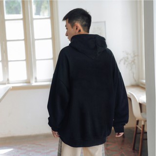 Áo Hoodie Basic Đen Trơn