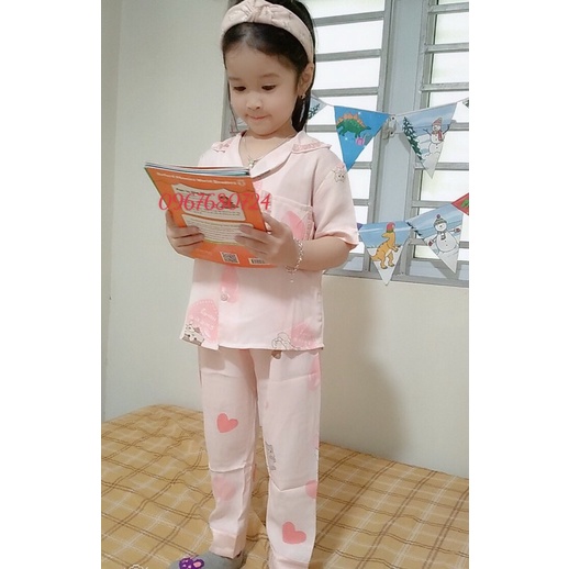 Pijama cho bé, bộ đồ trẻ em chất vải lụa mềm mát, có đủ size từ size 1- size 13