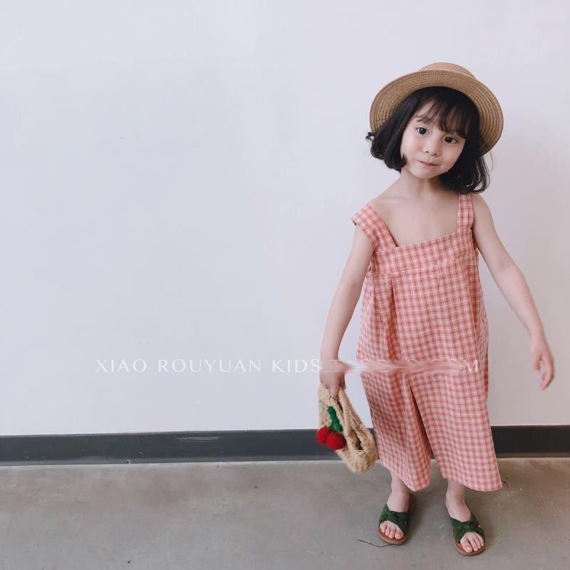 [Babycat] Hàng Có Sẵn Quần Yếm Ống Rộng Tới Mắt Cá Chân Phong Cách Hàn Quốc Nhật Bản Kiểu Mới Thời Trang Mùa Hè Kiểu Phương Tây